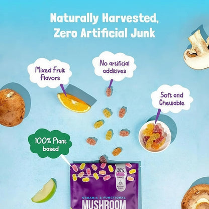 Nuvira Mushroom Gummies - Naturally Reduces Cortisol And Helps Focus To Restore Balance